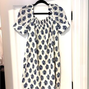 J. Crew Afternoon Dress in Gathered Floral Block Print - Sz Small NWT